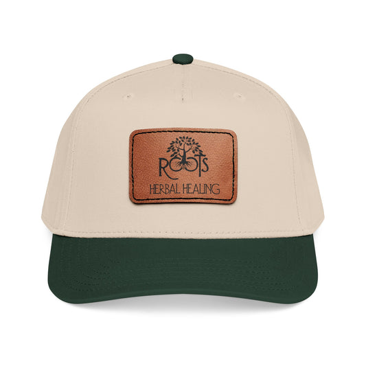Baseball Cap with Leather Patch (Rectangle)