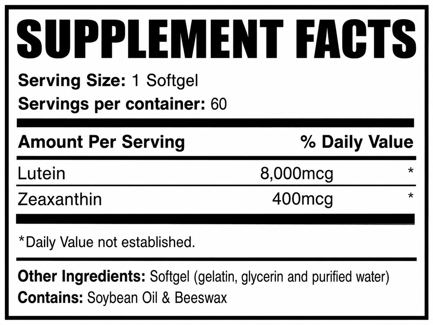 Lutein & Zeaxanthin  Softgels
